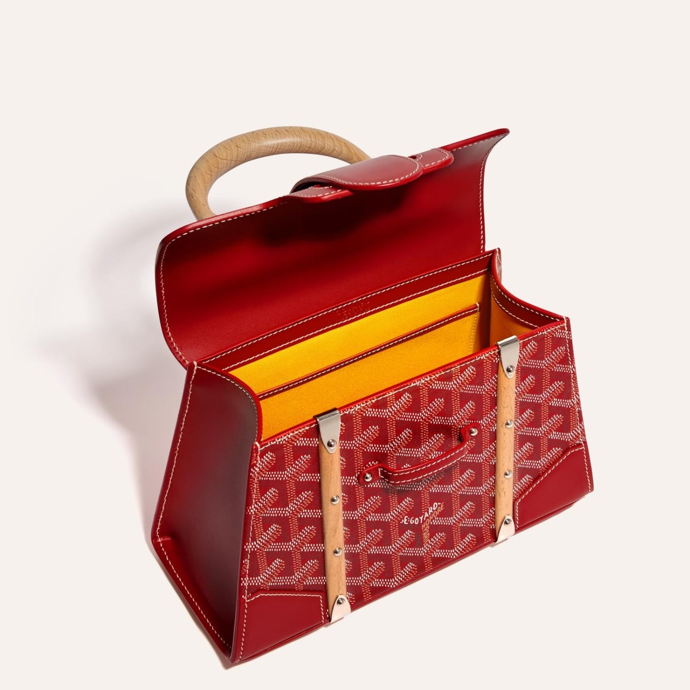 Goyard Saigon Structured Mini Bag Red - Image 4